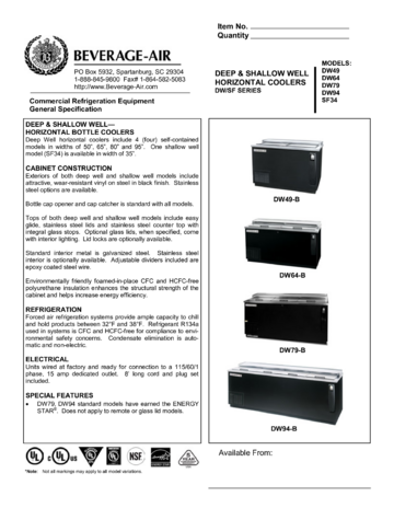 Spec Sheet Document