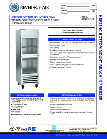 Spec Sheet Document