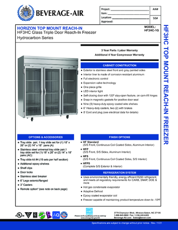 Spec Sheet Document