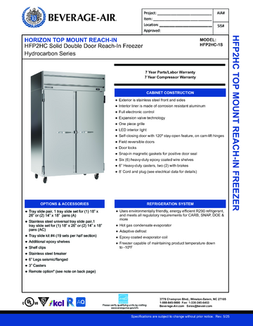 Spec Sheet Document
