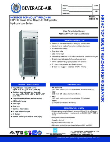 Spec Sheet Document