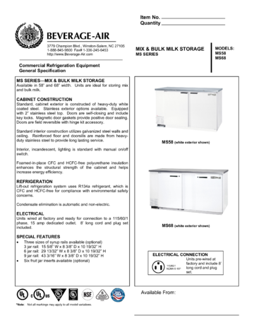 Spec Sheet Document