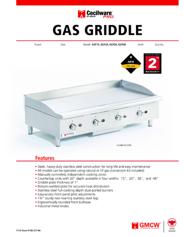 Spec Sheet Document