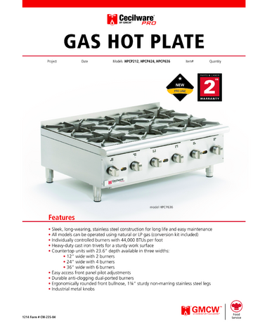 Spec Sheet Document