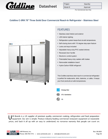 Spec Sheet Document