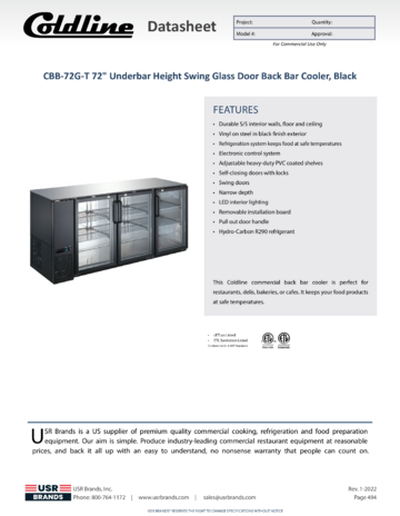 Spec Sheet Document