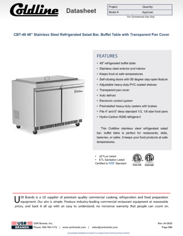 Spec Sheet Document