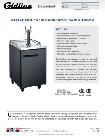 Spec Sheet Document
