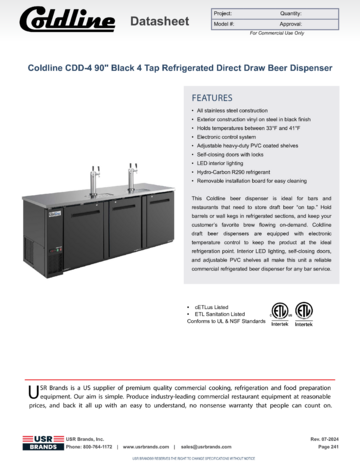 Spec Sheet Document