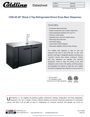 Spec Sheet Document