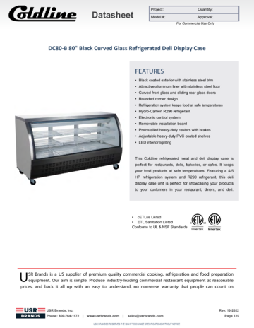 Spec Sheet Document