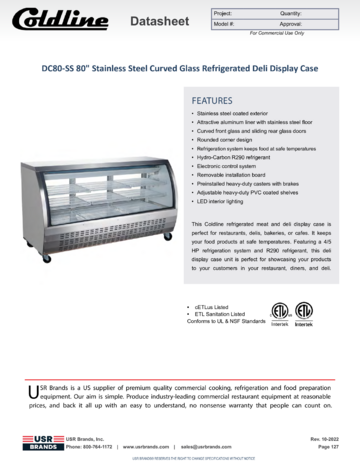 Spec Sheet Document