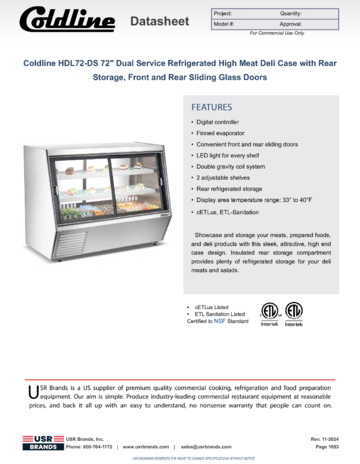 Spec Sheet Document