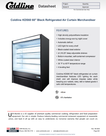 Spec Sheet Document