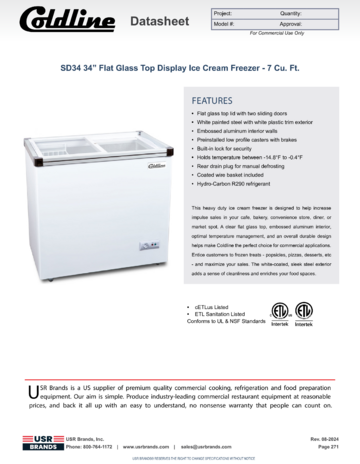 Spec Sheet Document