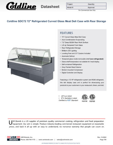 Spec Sheet Document