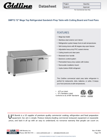 Spec Sheet Document