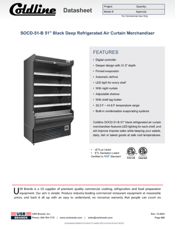 Spec Sheet Document