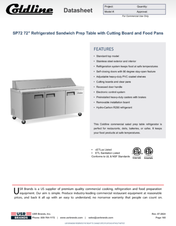 Spec Sheet Document