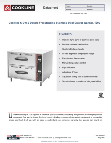 Spec Sheet Document