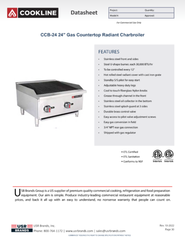 Spec Sheet Document