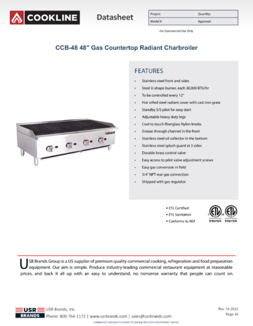 Spec Sheet Document