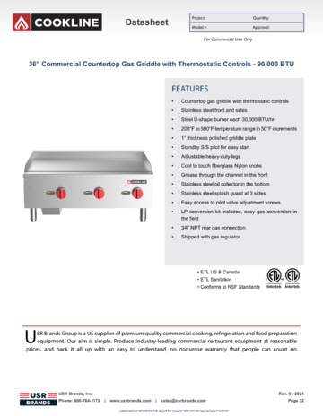 Spec Sheet Document