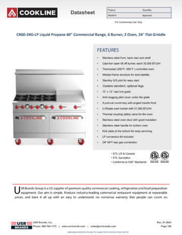 Spec Sheet Document