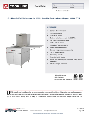 Spec Sheet Document