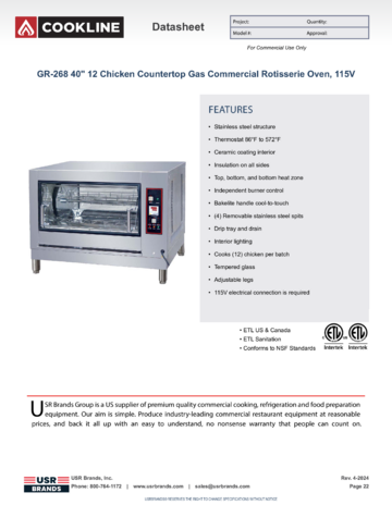 Spec Sheet Document