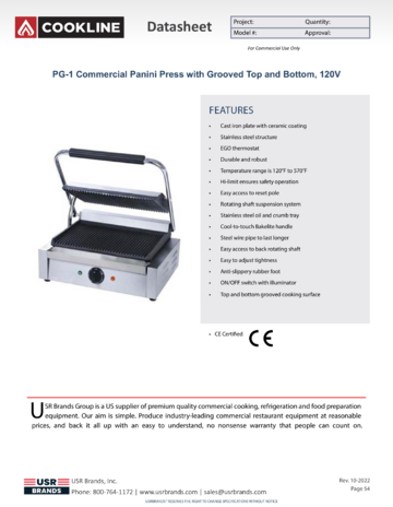 Spec Sheet Document
