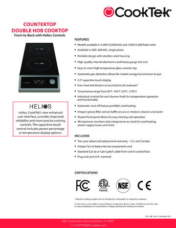 Spec Sheet Document