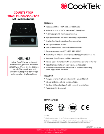 Spec Sheet Document