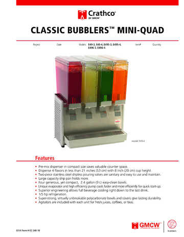 Spec Sheet Document