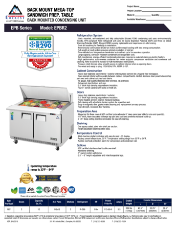 Spec Sheet Document