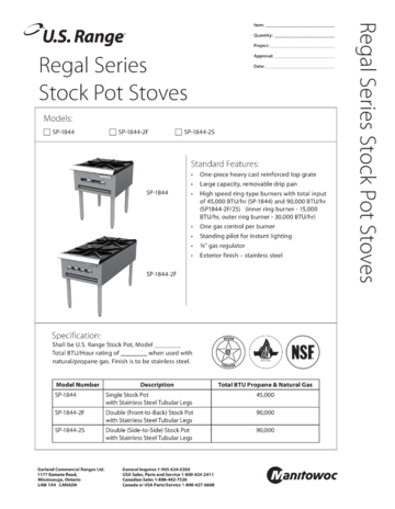 Spec Sheet Document