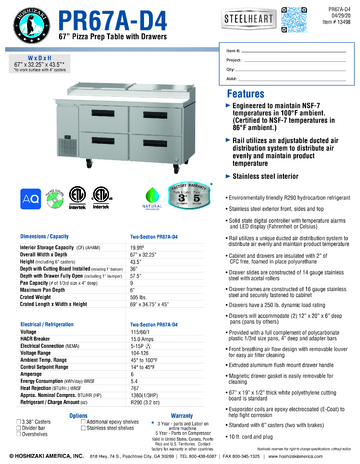 Spec Sheet Document