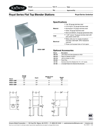 Spec Sheet Document