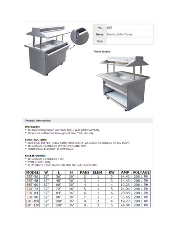 Spec Sheet Document