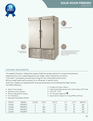 Spec Sheet Document