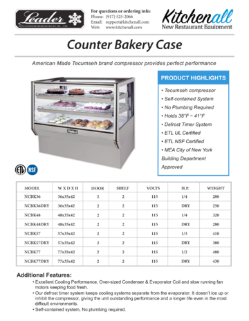 Spec Sheet Document