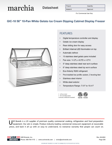 Spec Sheet Document