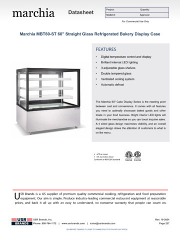 Spec Sheet Document