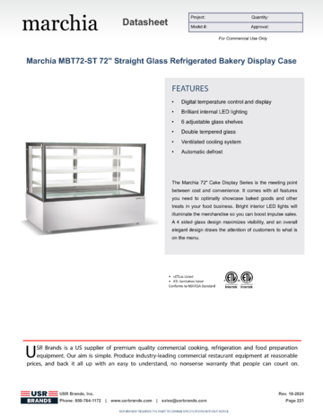 Spec Sheet Document