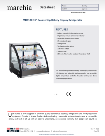 Spec Sheet Document