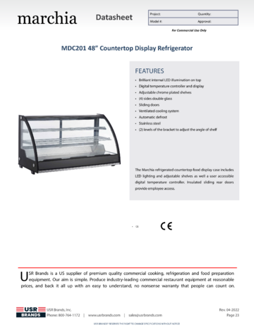 Spec Sheet Document