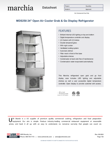 Spec Sheet Document