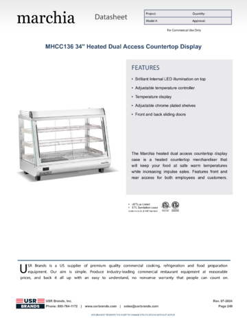Spec Sheet Document