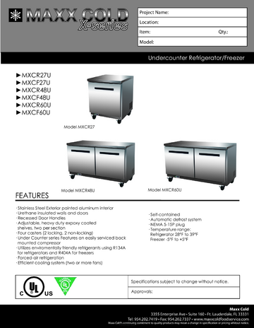 Spec Sheet Document