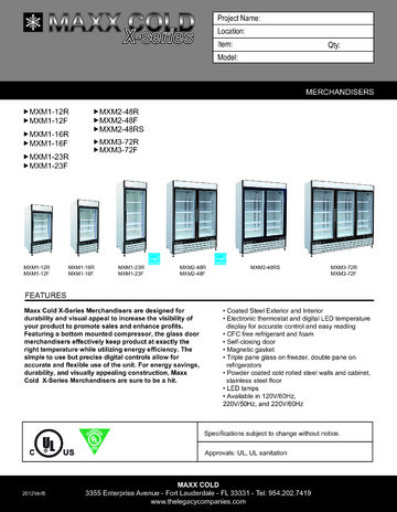 Spec Sheet Document